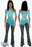 Sims 1 — Bebe Turquoise Tunic by Kristy Star — I am a huge Bebe's fanatic, I absolutely love there clothes, and since