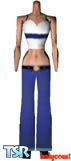 Sims 1 — Super Low by hOlycOw creations — A cutesie blue and white tank top with a pair of superdyduperdy low riden'