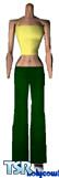 Sims 1 — Cute Tank by hOlycOw creations — This nice gurlie is wearin a cute yellow tank and some green baggy jeans.
