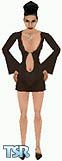 Sims 1 — Victoria 2 by Kitana — Sexy and tight Black dress with the belly showing. Light Skin Only. Head not included.