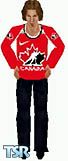 Sims 1 — Chad by Kitana — Chad is wearing a Red Team Canada Jersey. Comes in All skin colors. Head is not included.