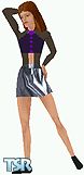 Sims 1 — Flashy by Angela G. — This flashy outfit will capture any man's heart with it's silver skirt, purple