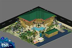 Sims 1 — Paradise Lagoon by SiMone — Experience a piece of the Tropics right downtown. Swim, shop, and even take in some