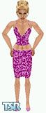 Sims 1 — April by Kitana66 — Purple dress, also comes with a see-through top. Head Not included.