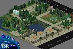 Sims 1 — Forest Park by DHillman — Come and enjoy the beautiful surroundings and take part in the local Chess Tournament