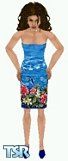 Sims 1 — Hawaiian Dolphin by PBearCreations — Blue Hawaiian dress with dolphin prints. Also comes with a puka shell