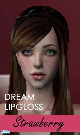 Sims 2 — Dream LipGloss - Strawberry by jj_dj — He Loves Me... He Loves Me Not... He Loves Me!! Dreamy LipGloss xox All i