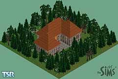 Sims 1 — Rustic Charm by WhyteRaven — A lovely rustic looking two bedroom home with authentic stone floors, and