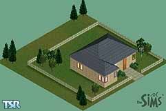 Sims 1 — Dream Home by WhyteRaven — A great low cost two bedroom home, complete with white picket fence, ideal for first