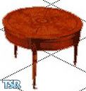 Sims 1 — Wood Table by Natasha — Beautiful wood inlay table with fluted legs in a rich mahogany.