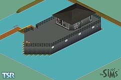 Sims 1 — SS Brittney by Reddeath707 — this Boat is so great, it comes with a 4 man robot crew, Engine Room, 2 Mess halls,