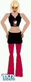 Sims 1 — Danni by Chellee's Creations — This is my first atempt at making a skin. Danni is wearing red flares, with a