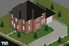 Sims 1 — Mini Mansion 1 by MercedesBenz411 — This spectacular 2-story mini mansion with it's beautiful landscaping offers