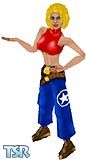 Sims 1 — Blue Mary by koi399 — Blue Mary is from the fighting game King of Fighters (or Fatal Fury as it's known in the