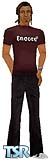 Sims 1 — Encore by SimER — It's a pair of brown Encore pants and a dark red Encore t-shirt. The skin is based on real