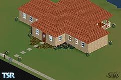 Sims 1 — Ranchy by Jane Starz — "The closer some people get to a river, the more they want a porch." a Sim once