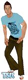 Sims 1 — Elvis by Sim #16 — Relive old times with these modern clothes! The shirt features an old elvis poster - credit