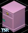 Sims 1 — Butterfly Nightstand by Greeneyes — A pink colored nightstand with jeweled butterfly handles.