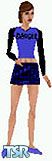 Sims 1 — Danger by Kristenthekuffs — Black mini skirt and Black and blue Danger T!