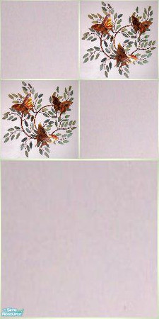 Sims 2 — Butterfly Summer Wall Tile 2 by ziggy28 — Wall tile 2