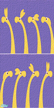 Sims 2 — Creatures - Purple and Orange by Hanefcik — Is this a giraffe? A dinosaur? Or maybe Nessie the Loch Ness