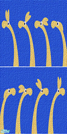 Sims 2 — Creatures - Blue and Orange by Hanefcik — Is this a giraffe? A dinosaur? Or maybe Nessie the Loch Ness monster?