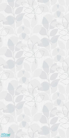 Sims 2 — Pastel Leaves by Ses — Very pale pastel blue leaf design wallpaper