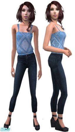 Sims 2 — For Teen Girls - Blue by Grizzelda — Cute outfit for teens that will fit any casual social occasion! Don\'t