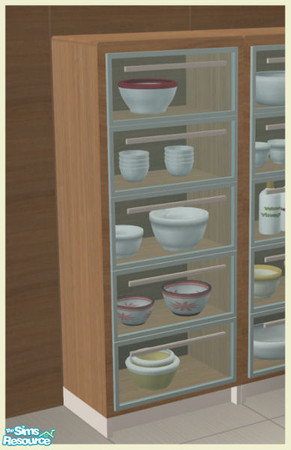 Sims 2 — Constance Kitchen - Tallcabinet 2 by Elize-37sims — Decorative only. Cabinet with crocery.
