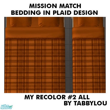 Sims 2 — TL - MM MatchingBeddingPlaidDesign Recolor02All by TabbyLou — My Recolor #2 All - Recolors of Maxis Beddings