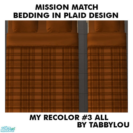 Sims 2 — TL - MM MatchingBeddingPlaidDesign Recolor03All by TabbyLou — My Recolor #3 All - Recolors of Maxis Beddings