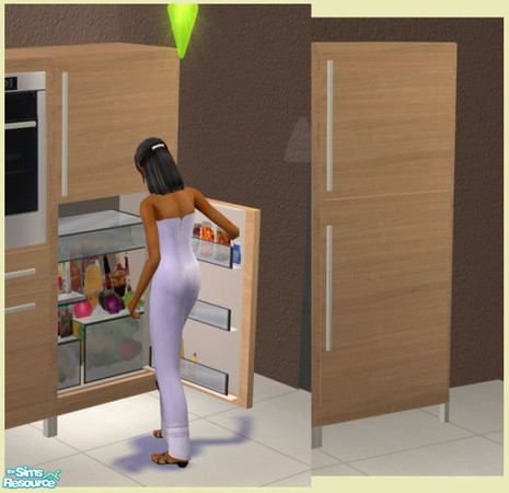 Sims 2 — Constance Kitchen - Fridge by Elize-37sims — Fully animated, also can put away leftovers.