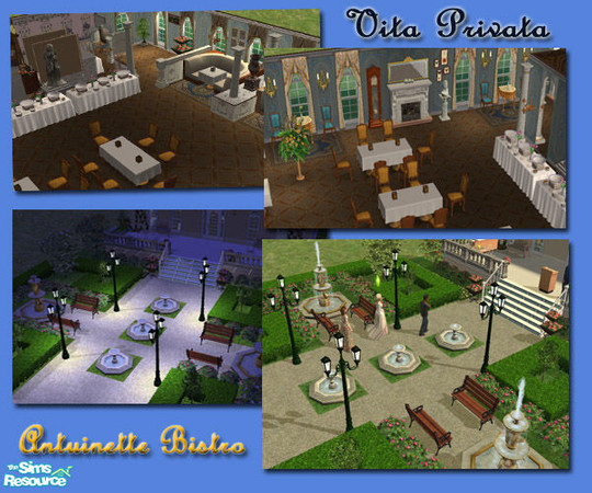 Sims 2 — Antoinette Bistro by VitaPrivata — This is a late 18th century French style Bistro your Sim will enjoy. No