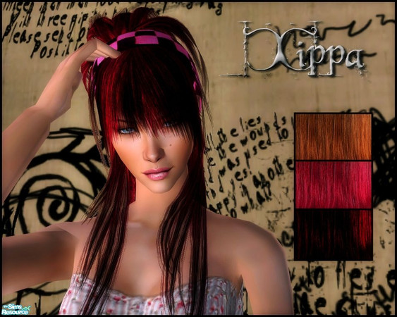 Sims 2 — Reddish - Xm Sims retextured & alpha edited by cippa1982 — Recolour and alpha edit of xm sims flora mesh 076