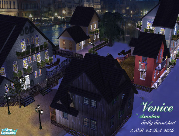 Sims 2 — Venice by Axanterre — 5 fully functional houses - The fisherman\'s house(1Br 1Ba, 2 stories) The crafter\'s