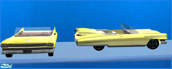 Sims 2 — Cadillac Eldorado deco - Recolor yellow by ShinoKCR — 