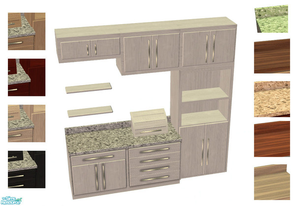 Sims 2 — Hanover Kitchen Recolors by sim_man123 — A varied group of recolors of my Hanover Kitchen. 5 counter top