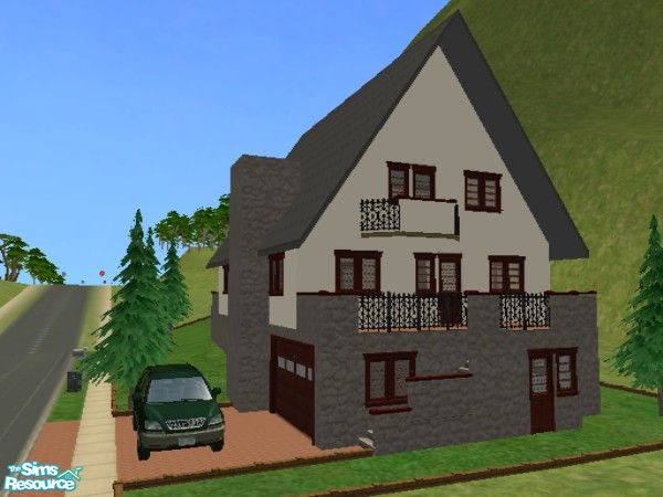 Sims 2 — The Alpine Lodge II by pepsi53apz — This lodge is part of the Alpine set of houses by Pepsi53apz. Compromising