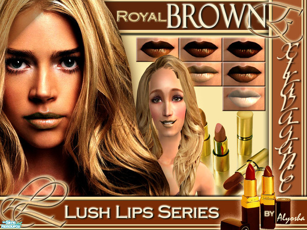 Sims 2 — Lush Lips Series - Royal Brown by Alyosha — Second in my Lush Lips series! Enjoy!