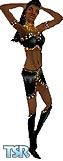 Sims 1 — Wild by Karen L. K. — Wild black top and skimpy bottom, garnished with gold and exotic feathers. Comes in all