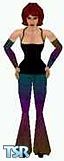 Sims 1 — Mar by Shandra — Mar is going to the disco with this rainbow trousers and this cool top.Very fashion!!! (Head