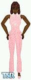 Sims 1 — YoLanda by Kerryann — YoLanda is wearing a pink and white all in one pants outfit and pink shoes. Dark skin only