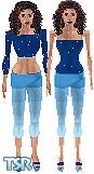 Sims 1 — Missy by Elizabeth Ashley — Missy is ready to hit the parties. This outfit comes in two forms, dip dye blue