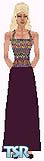Sims 1 — Junie by Kerryann — Junie is wearing a multi colored top, with matching purple skirt and shoes. Light skin only