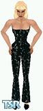 Sims 1 — Bernice by Kerryann — Bernice is wearing a black and gray all in one pants outfit, with black shoes. Available