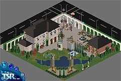 Sims 1 — Jochums Park by Jochum — A boutique, a bar, a disco and lots of park facilities.