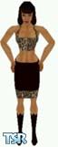 Sims 1 — Chevonne by Kerryann — Chevonne is wearing a nice leopard print top and black skirt, with leopard print along