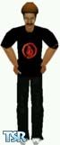 Sims 1 — VolcomTee by SimER — One of my first skins and I think that it's great. It's a black volcom tee and black baggy