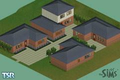 Sims 1 — Four Units by Alexandra — Got four pals who want to live close but not too close? These one-bedroomed units with