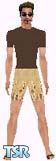 Sims 1 — Randie by Kerryann — Randie is wearing a brown and beige pattern shorts, with matching brown t-shirt and shoes.